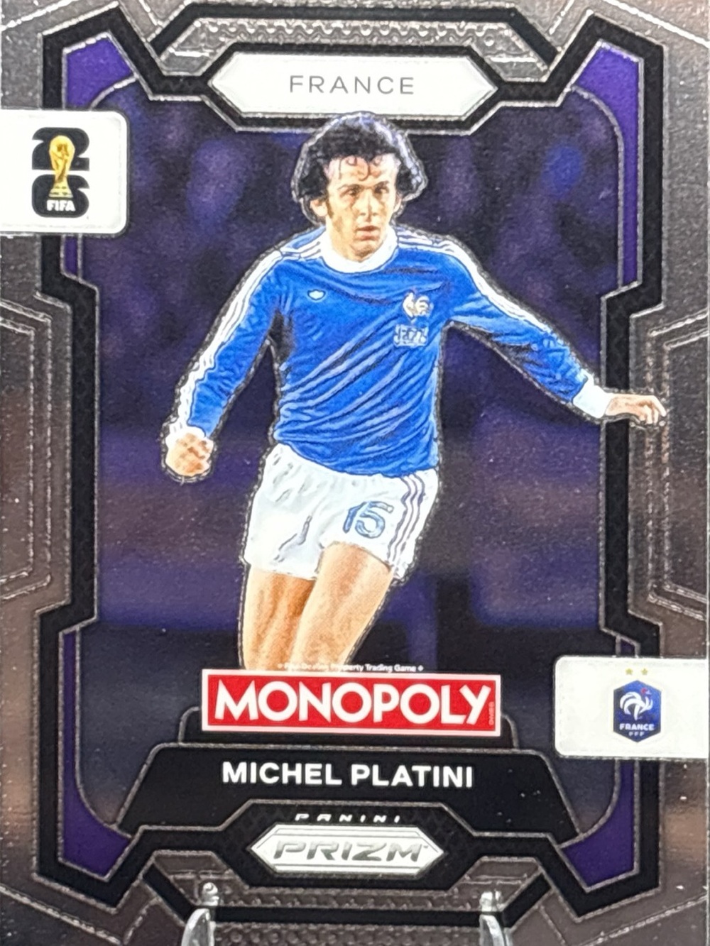 Panini Prizm Monopoly Michel Platini Soccer Trading Card
